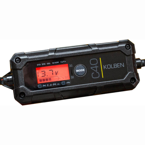 KOLBEN зарядное 2 600x600 - Зарядное устройство для автомобильных аккумуляторов 6/12В, 1А/4,0A KOLBEN C40, KB-C40
