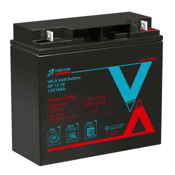 Аккумулятор VEKTOR ENERGY GP 12-18 12В 18Ач 181x77x167 мм