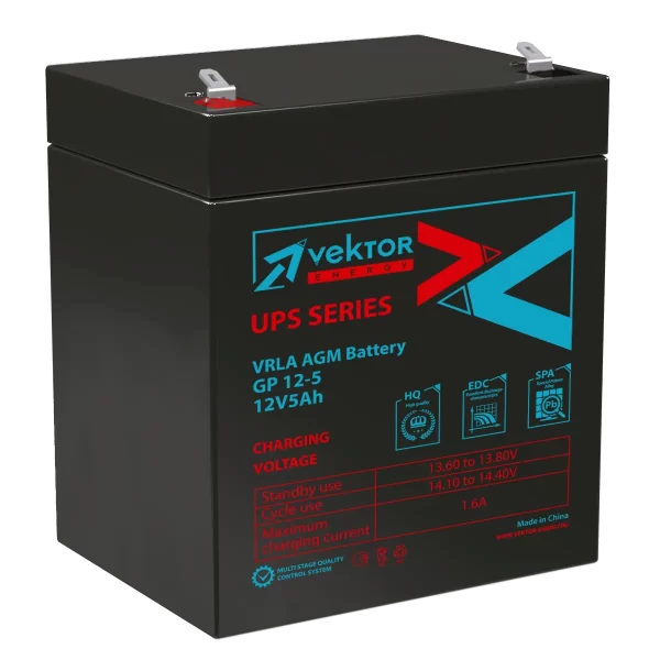 Аккумулятор VEKTOR ENERGY GP 12-5 12В 5Ач 90x70x107 мм