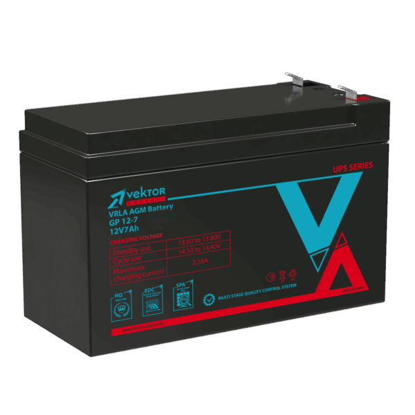 Аккумулятор VEKTOR ENERGY GP 12-7S 12В 7,1Ач 151x65x101 мм