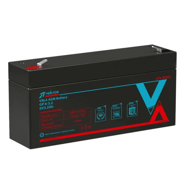 Аккумулятор VEKTOR ENERGY GP 6-3.2 6В 3,2Ач 134x34x66 мм