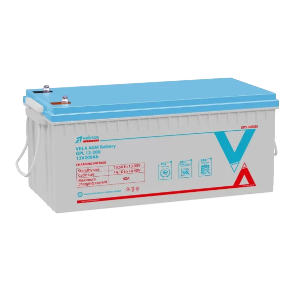 Аккумулятор VEKTOR ENERGY GPL 12-200 12В 200Ач 522x238x222 мм