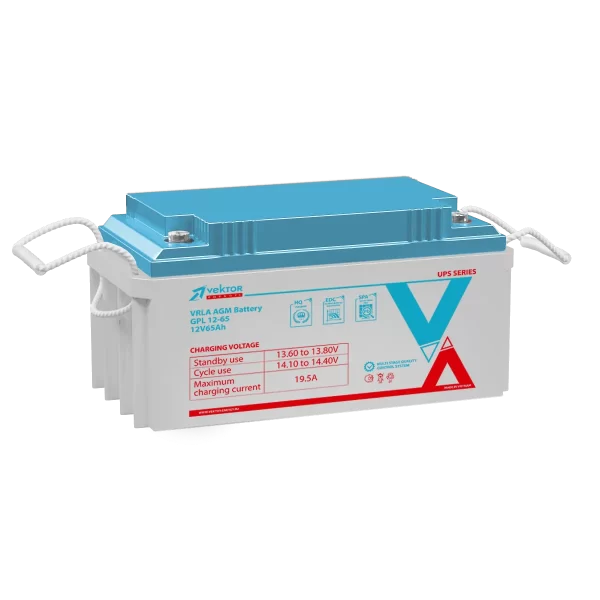 Аккумулятор VEKTOR ENERGY GPL 12-65 12В 65Ач 350x167x183 мм