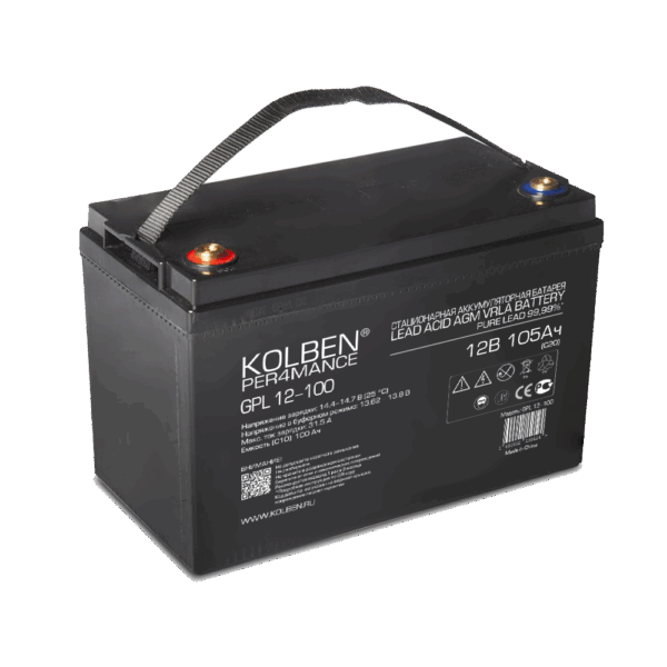 Аккумулятор KOLBEN PER4MANCE GPL 12-100  12В 100Ач 330x171x215 мм