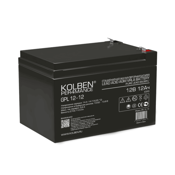 Аккумулятор KOLBEN PER4MANCE GPL 12-12  12В 12Ач 151x98x100 мм